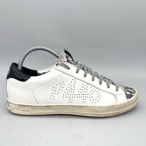 P448 Womens 40 9 John Sneaker Shoe Snake Print Skate Casual Low Top Casual Comfy